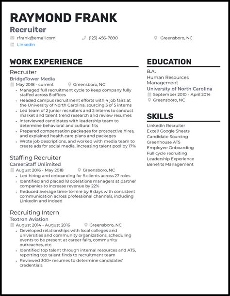 17 Top Recruiter Resume Examples That Worked In 2025 17 Top Recruiter Resume Examples That Worked In 2025