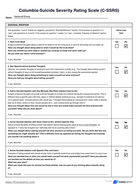 Columbia Suicide Severity Rating Scale C Ssrs Last Month Suicide Columbia Suicide Severity Rating Scale C Ssrs Last Month Suicide