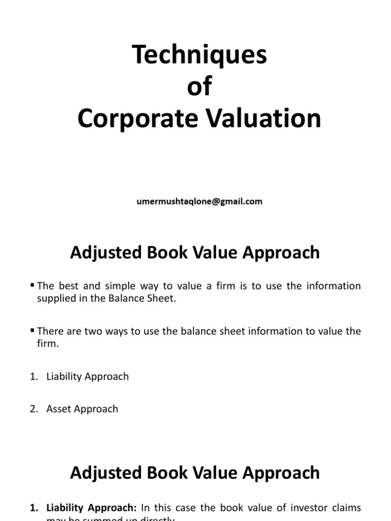 Coporate Valuation