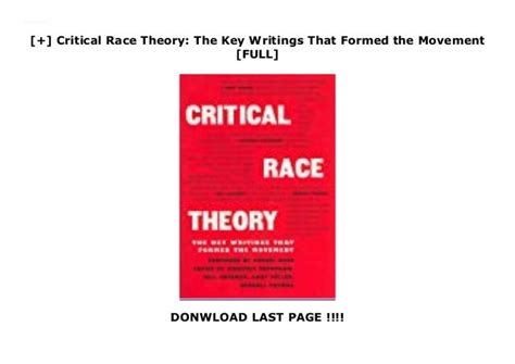 Critical Race Theory The Key Writings That Formed The Movement By Critical Race Theory The Key Writings That Formed The Movement By