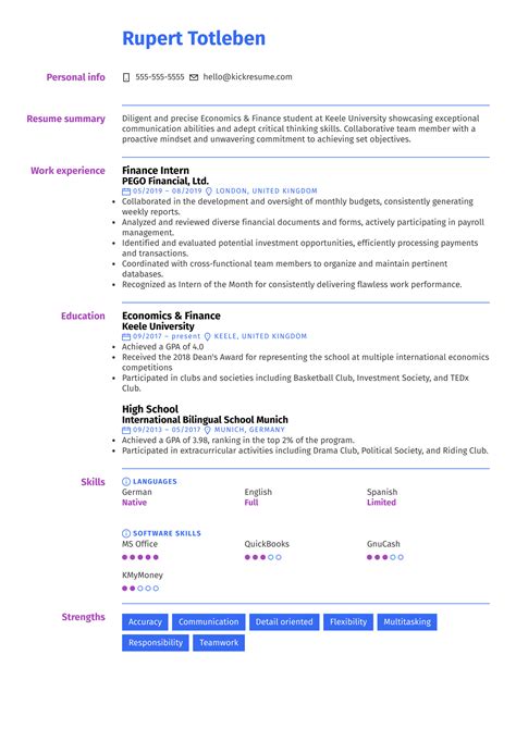 Cv For Undergraduate Students