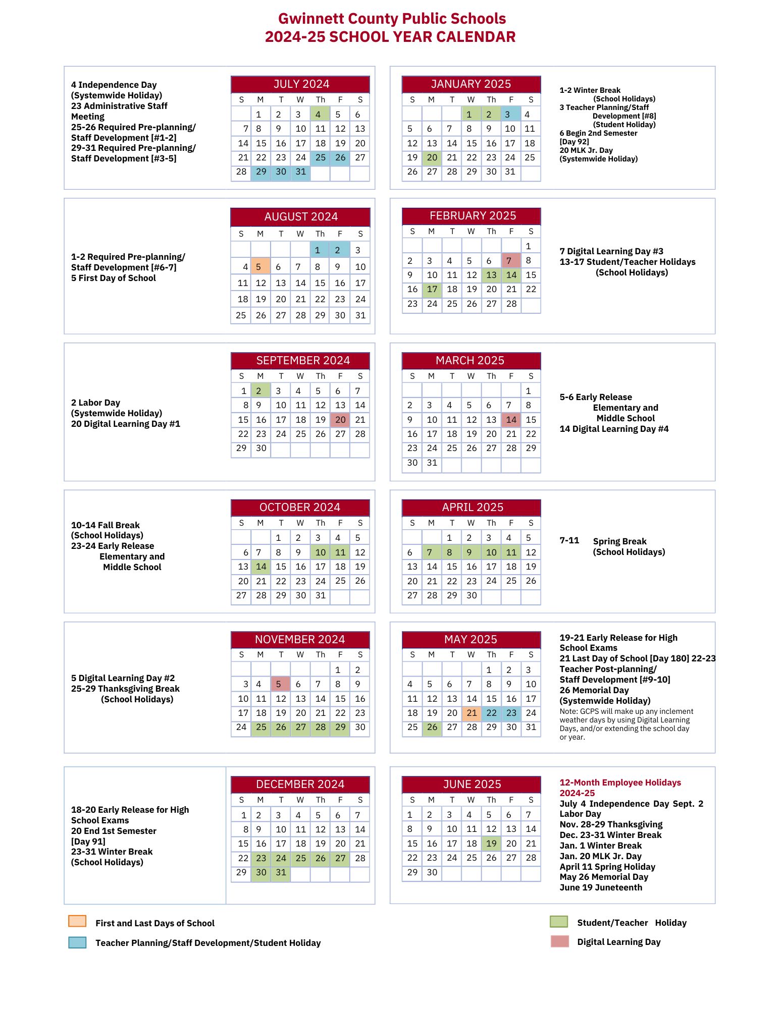Gwinnett County 2025 Calendar Lynea Sharon Gwinnett County 2025 Calendar Lynea Sharon