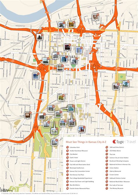 Kansas City Tourist Attractions Map Kansas City Tourist Attractions Map