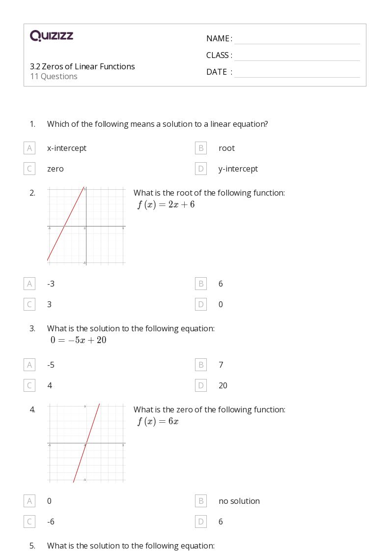 Linear Functions Linear Functions