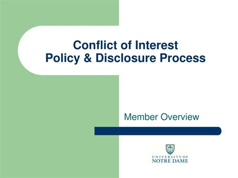 Ppt Conflict Of Interest Policy Disclosure Process Powerpoint