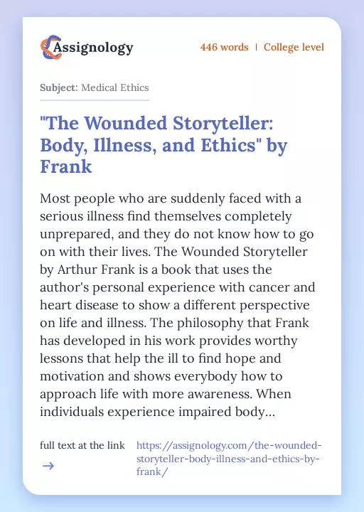 The Wounded Storyteller Body Illness And Ethics By Arthur W Frank The Wounded Storyteller Body Illness And Ethics By Arthur W Frank